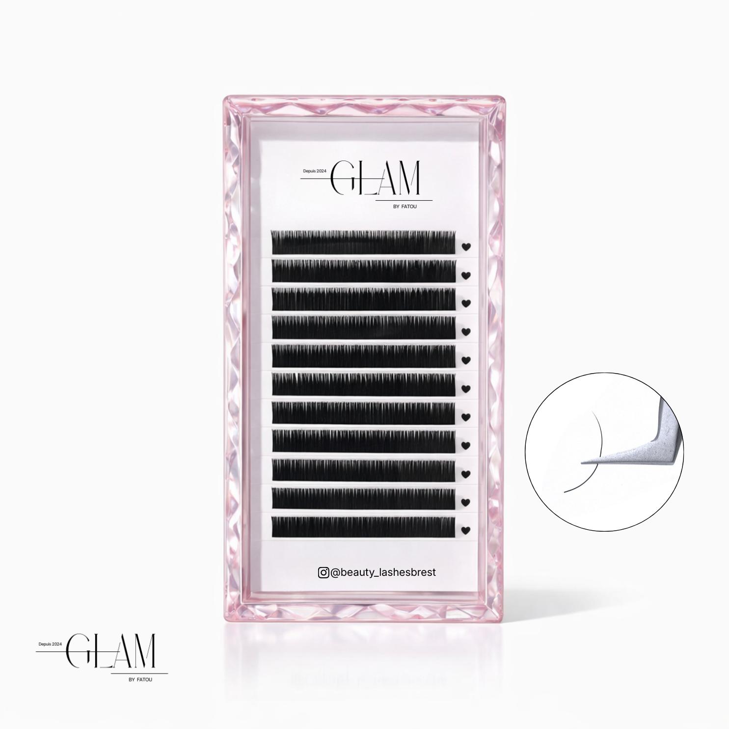 CILS EN CACHEMIRE 0,03 MM – COURBURE C   Taille mix de 8-17mm